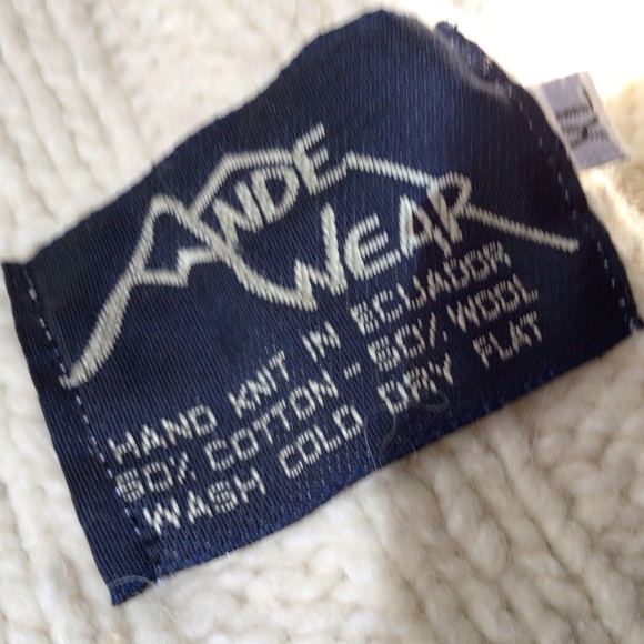 Ande wear wool/cotton cardigan, Ivory, XL - Picture 5 of 5